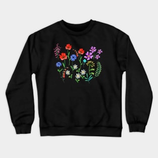 botanical bright flowers on the theme of ecology Crewneck Sweatshirt